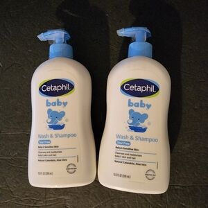 New (2) Cetaphil Baby Wash & Shampoo with Natural Calendula, Tear-Free 13.5oz
